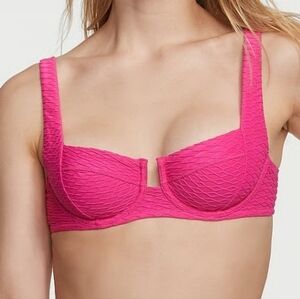 Victoria's Secret | Swim Mix & Match Full Coverage Bikini Top Size 32DD Pink